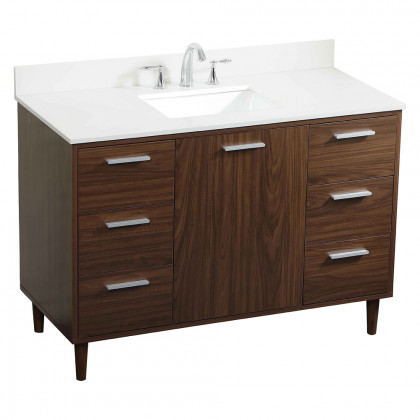 Elegant Bathroom Vanity - Walnut (VF47048MWT-BS)