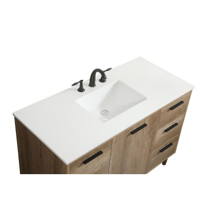 Elegant Bathroom Vanity - Natural Oak (VF47048NT)