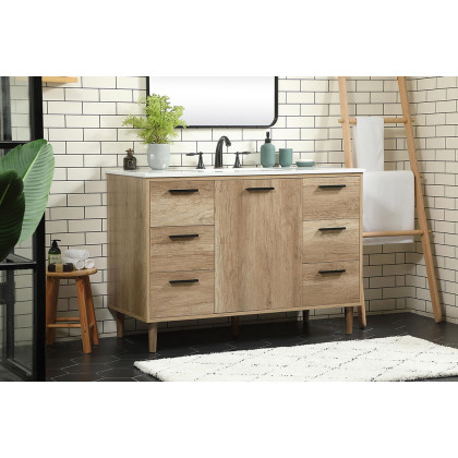 Elegant Bathroom Vanity - Natural Oak (VF47048NT)