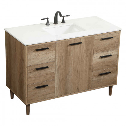Elegant Bathroom Vanity - Natural Oak (VF47048NT)