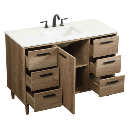Elegant Bathroom Vanity - Natural Oak (VF47048NT)