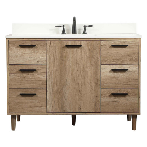 Elegant Bathroom Vanity - Natural Oak (VF47048NT-BS)