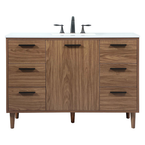 Elegant Bathroom Vanity - Walnut Brown (VF47048WB)