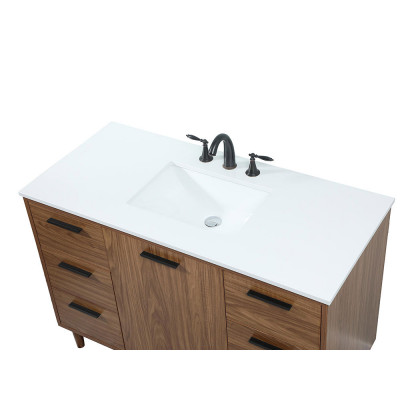 Elegant Bathroom Vanity - Walnut Brown (VF47048WB)