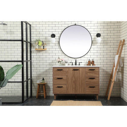 Elegant Bathroom Vanity - Walnut Brown (VF47048WB)