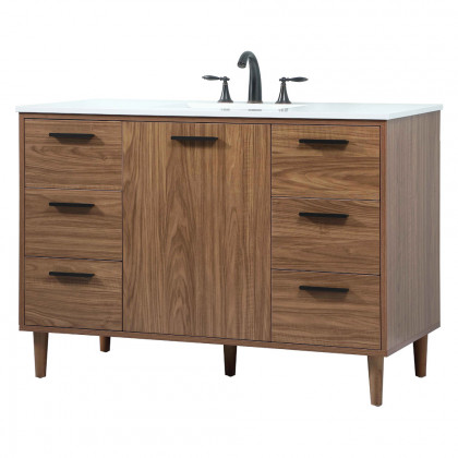 Elegant Bathroom Vanity - Walnut Brown (VF47048WB)
