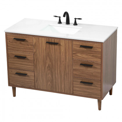 Elegant Bathroom Vanity - Walnut Brown (VF47048WB)