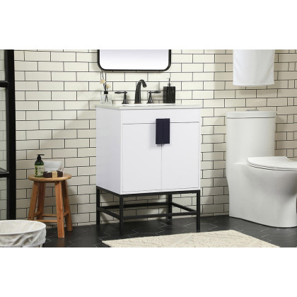 Elegant Bathroom Vanity - White (VF48824MWH)