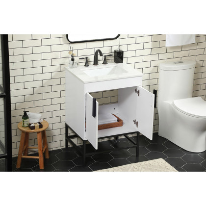 Elegant Bathroom Vanity - White (VF48824MWH)