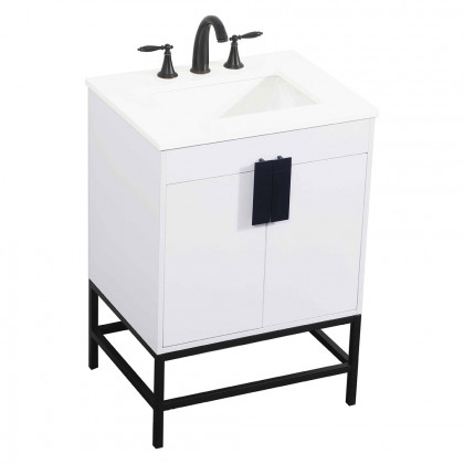 Elegant Bathroom Vanity - White (VF48824MWH)