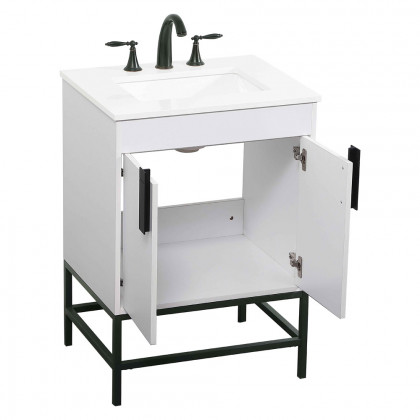 Elegant Bathroom Vanity - White (VF48824MWH)