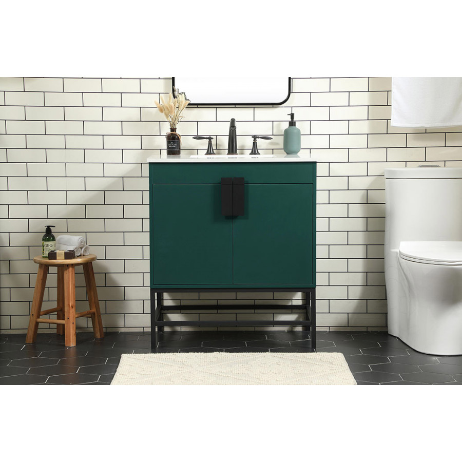 Elegant Bathroom Vanity - Green (VF48830MGN)