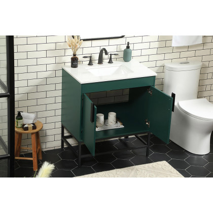 Elegant Bathroom Vanity - Green (VF48830MGN)