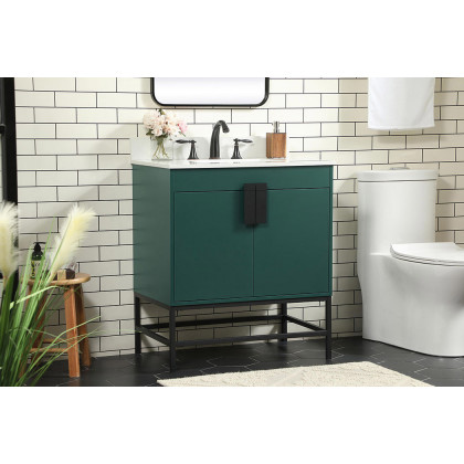 Elegant Bathroom Vanity - Green (VF48830MGN-BS)