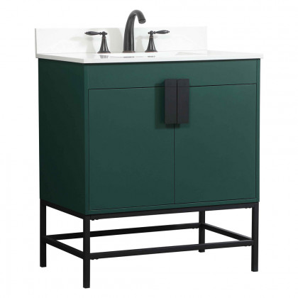 Elegant Bathroom Vanity - Green (VF48830MGN-BS)