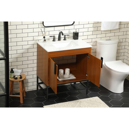 Elegant Bathroom Vanity - Teak (VF48830MTK)