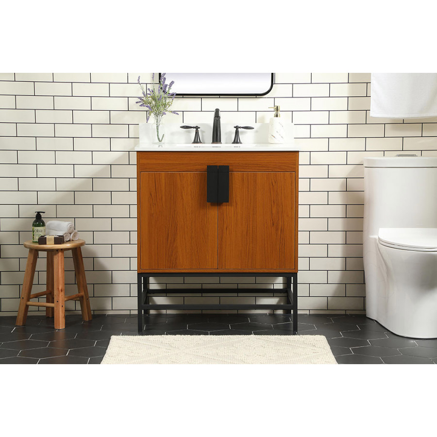 Elegant Bathroom Vanity - Teak (VF48830MTK-BS)