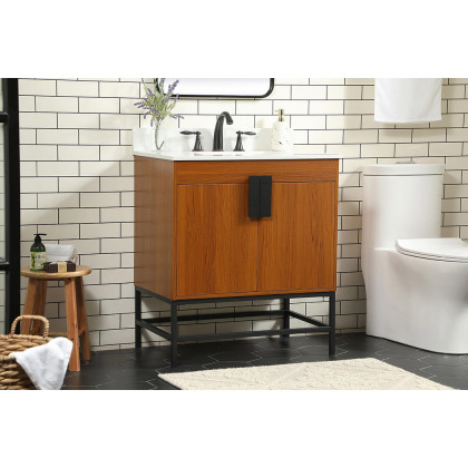Elegant Bathroom Vanity - Teak (VF48830MTK-BS)