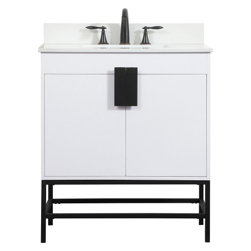 Elegant Bathroom Vanity - White (VF48830MWH-BS)