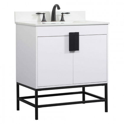 Elegant Bathroom Vanity - White (VF48830MWH-BS)