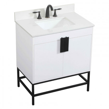 Elegant Bathroom Vanity - White (VF48830MWH-BS)