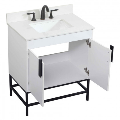 Elegant Bathroom Vanity - White (VF48830MWH-BS)