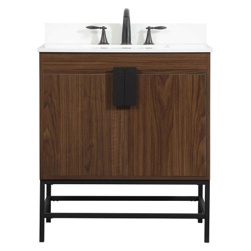 Elegant Bathroom Vanity - Walnut (VF48830MWT-BS)