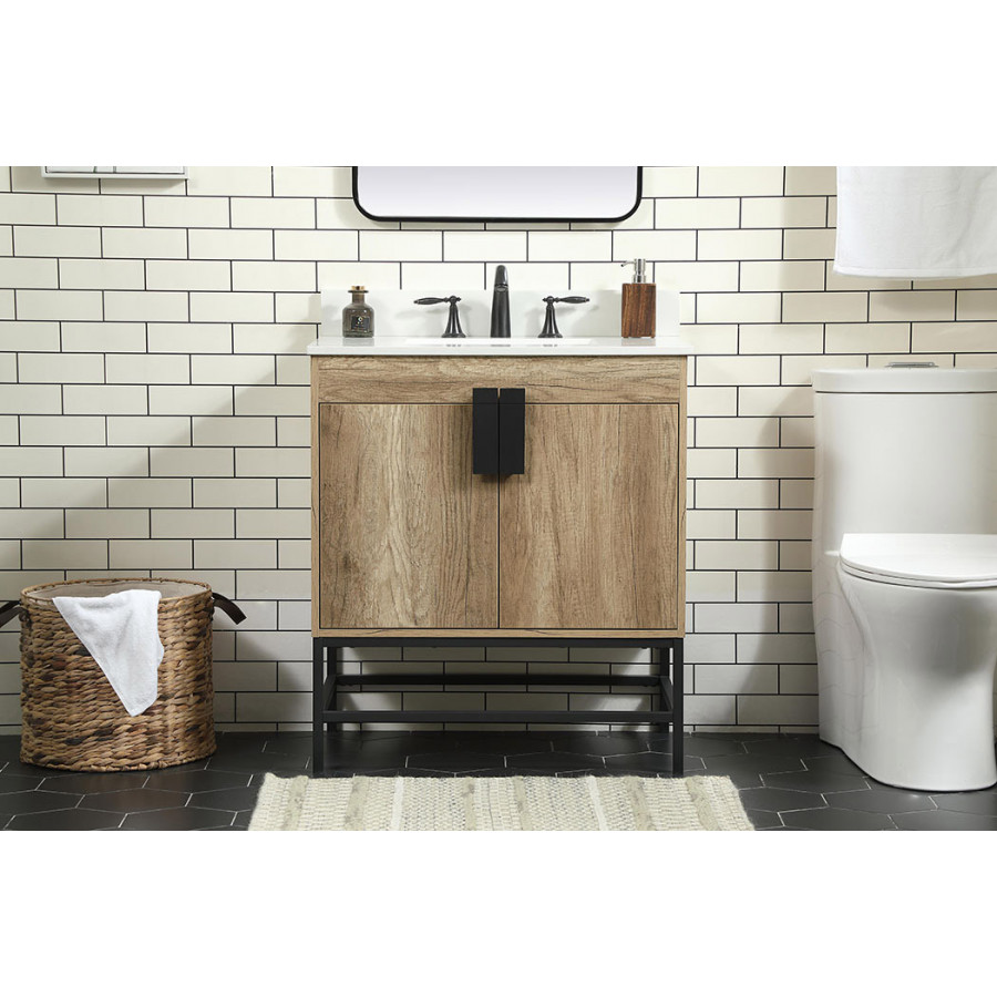 Elegant Bathroom Vanity - Natural Oak (VF48830NT-BS)