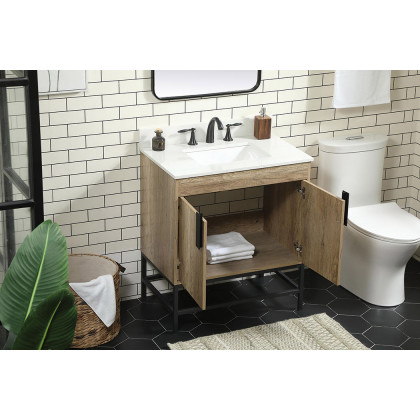Elegant Bathroom Vanity - Natural Oak (VF48830NT-BS)