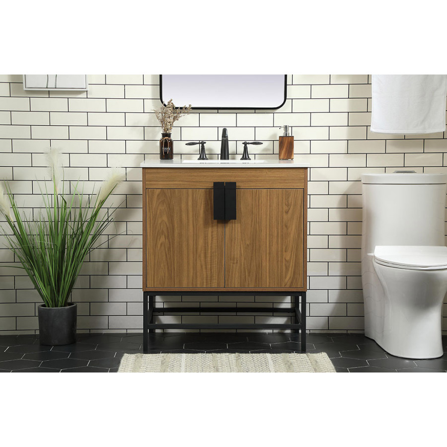 Elegant Bathroom Vanity - Walnut Brown (VF48830WB)