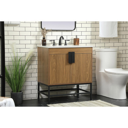Elegant Bathroom Vanity - Walnut Brown (VF48830WB)
