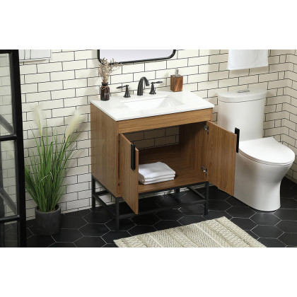 Elegant Bathroom Vanity - Walnut Brown (VF48830WB)