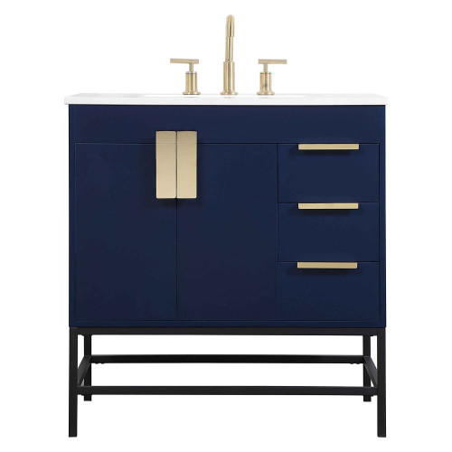 Elegant Bathroom Vanity - Blue (VF48832MBL)