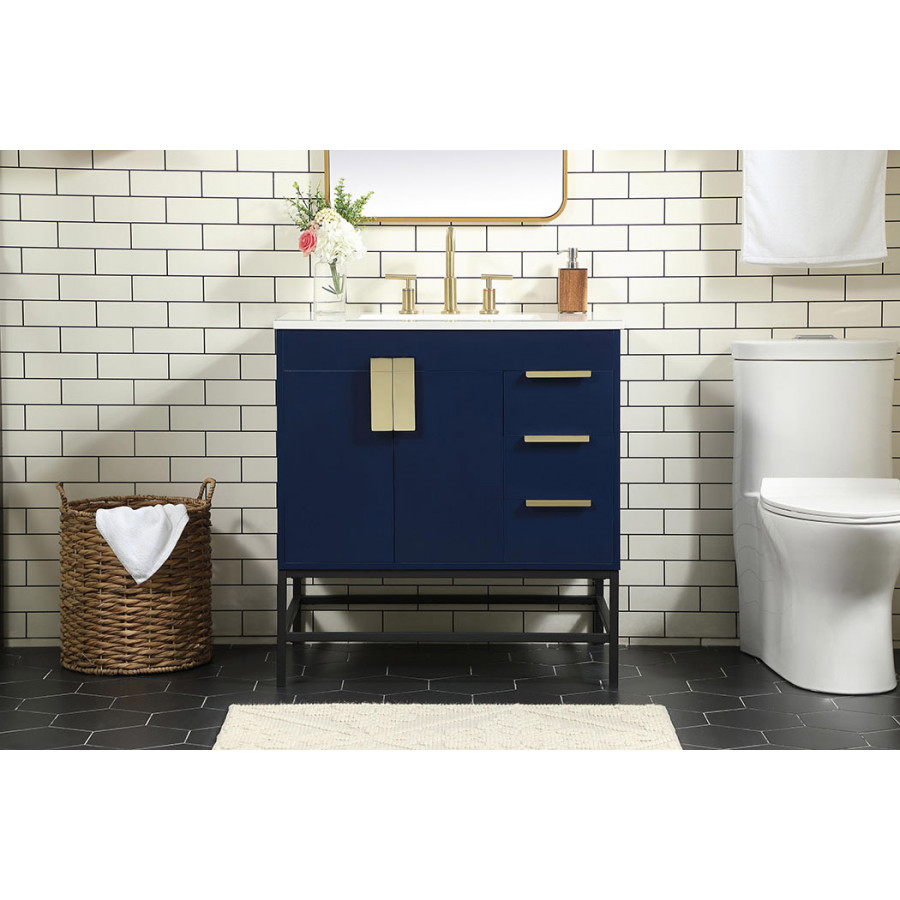 Elegant Bathroom Vanity - Blue (VF48832MBL)