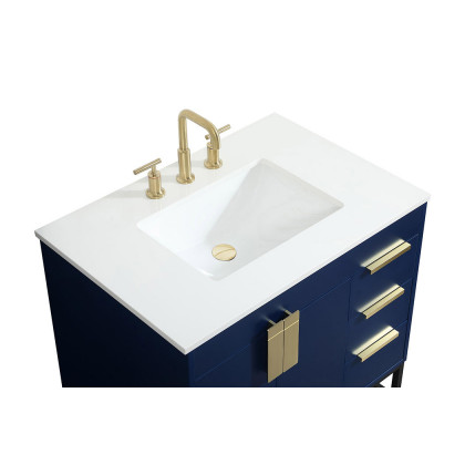 Elegant Bathroom Vanity - Blue (VF48832MBL)
