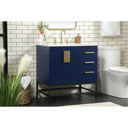 Elegant Bathroom Vanity - Blue (VF48832MBL)