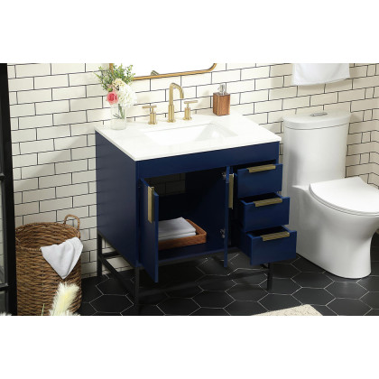 Elegant Bathroom Vanity - Blue (VF48832MBL)