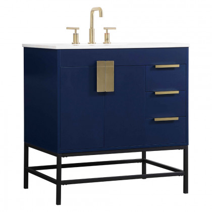 Elegant Bathroom Vanity - Blue (VF48832MBL)