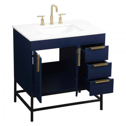 Elegant Bathroom Vanity - Blue (VF48832MBL)