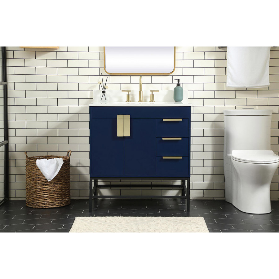 Elegant Bathroom Vanity - Blue (VF48832MBL-BS)