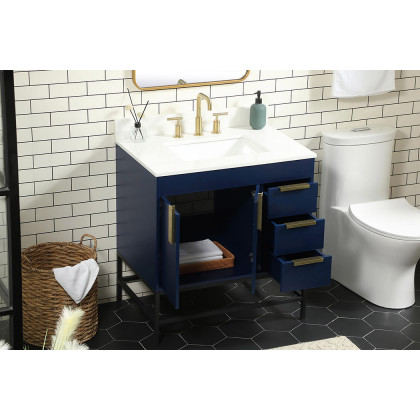 Elegant Bathroom Vanity - Blue (VF48832MBL-BS)