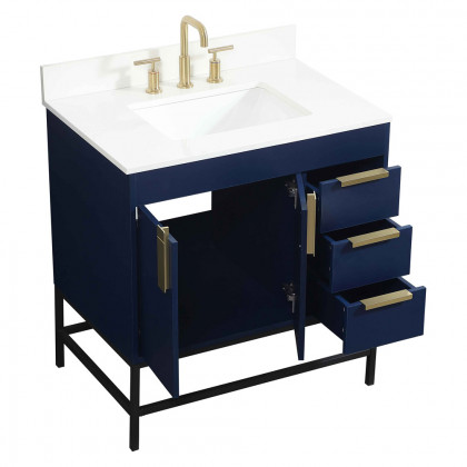 Elegant Bathroom Vanity - Blue (VF48832MBL-BS)