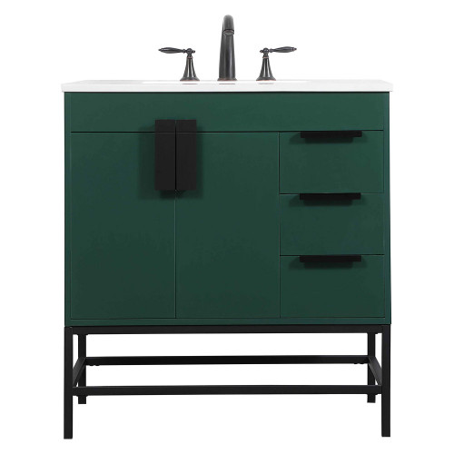 Elegant Bathroom Vanity - Green (VF48832MGN)