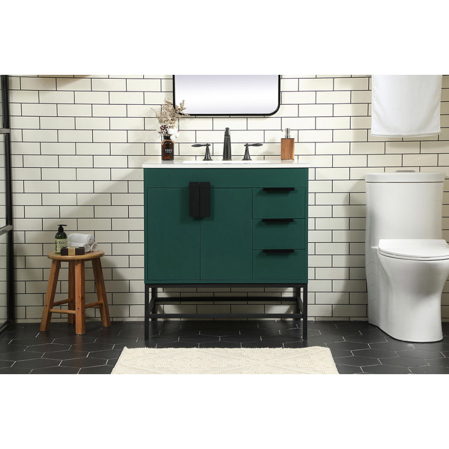 Elegant Bathroom Vanity - Green (VF48832MGN)