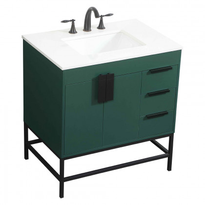 Elegant Bathroom Vanity - Green (VF48832MGN)