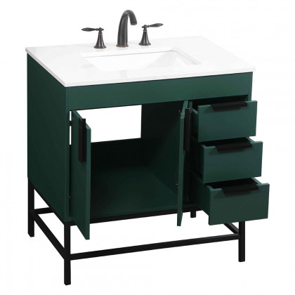 Elegant Bathroom Vanity - Green (VF48832MGN)