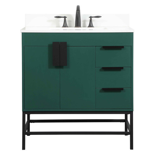 Elegant Bathroom Vanity - Green (VF48832MGN-BS)