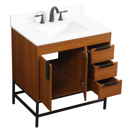 Elegant Bathroom Vanity - Teak (VF48832MTK-BS)