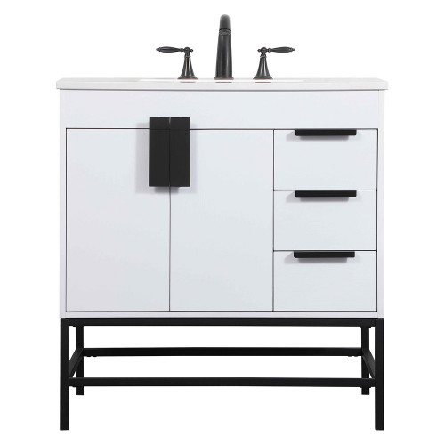 Elegant Bathroom Vanity - White (VF48832MWH)