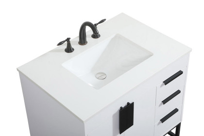 Elegant™ VF48832MWH Bathroom Vanity - White